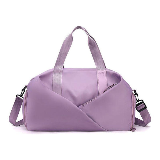 Purple Stylish Gym Travel Bag with Shoe Compartment, Lightweight and Durable Design