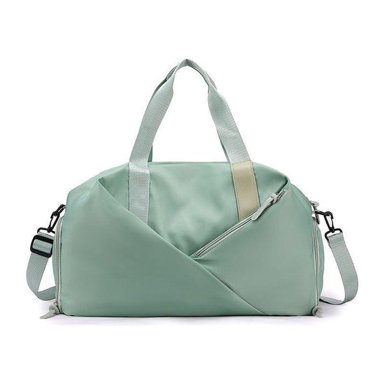 Green Stylish Gym Travel Bag with Shoe Compartment, Lightweight and Durable Design
