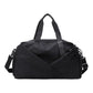 Black Stylish Gym Travel Bag with Shoe Compartment, Lightweight and Durable Design