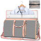 Black Stripe Convertible Garment Duffel Bag with Leather Accents - Travel Weekender Bag for Suits and Dresses