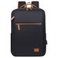 Black Minimalist USB Charging Laptop Backpack - Elegant and Spacious Travel Bag