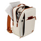 Beige Minimalist USB Charging Laptop Backpack - Elegant and Spacious Travel Bag