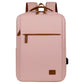 Pink Minimalist USB Charging Laptop Backpack - Elegant and Spacious Travel Bag