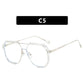 Transparent White Tablets Unisex Oversized Aviator Metal Frame Sunglasses - Retro Fashion Eyewear with AC Lenses