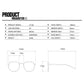 Transparent White Tablets Unisex Oversized Aviator Metal Frame Sunglasses - Retro Fashion Eyewear with AC Lenses
