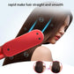 Red Wireless 2-in-1 Ceramic Hair Straightener & Curler - Portable Travel Hot Comb, Rechargeable Hair Styling Tool