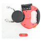 Red Dual Retractable Dog Leash | 2-in-1 Automatic Pet Leash for Walking Two Dogs Simultaneously