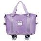 Light Purple Large Capacity Travel Bag with Expandable Design, Waterproof & Wet-Dry Separation, 360° Spinner Wheels - Ideal for Students, Business, and Maternity