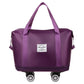 Dark Purple Large Capacity Travel Bag with Expandable Design, Waterproof & Wet-Dry Separation, 360° Spinner Wheels - Ideal for Students, Business, and Maternity