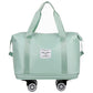 Light Green Large Capacity Travel Bag with Expandable Design, Waterproof & Wet-Dry Separation, 360° Spinner Wheels - Ideal for Students, Business, and Maternity