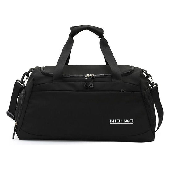 Black Large Capacity Gym Bag with Wet and Dry Separation – Multifunctional Travel, Sports, and Swimming Bag for Men and Women