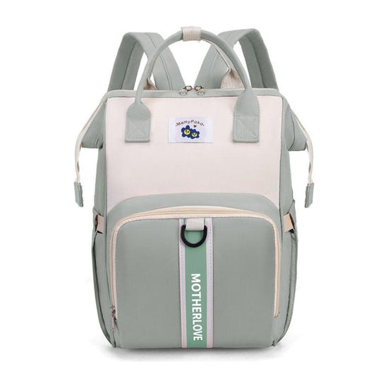 Green New Large Capacity Mommy Bag – Portable and Lightweight Multi-Function Diaper Backpack, Stylish Baby and Mom Storage Bag