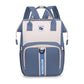 Blue New Large Capacity Mommy Bag – Portable and Lightweight Multi-Function Diaper Backpack, Stylish Baby and Mom Storage Bag