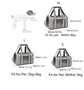 XL Blue Portable Foldable Pet Carrier Bag - Large Capacity Travel Carrier for 2 Small Pets, Comfortable and Stylish Cat Backpack, Foldable & Easy to Carry