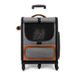 Grey Large Capacity Breathable Foldable Pet Trolley – Travel Cat Carrier with Wheels, Portable, Spacious, and Convenient for Two Cats