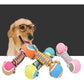 2 PCS Pink Durable Cotton Rope and Tennis Ball Dog Toy Set – Chew Resistant Tug Toys with Rope Dumbbell – Perfect for Dogs of All Sizes