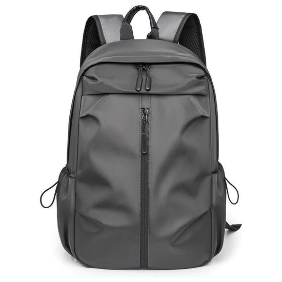 Grey Casual Korean Style Backpack - Versatile Laptop Bag for Students, Business, and Travel - Fashionable and Practical