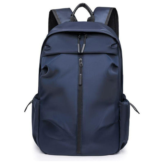 Dark Blue Casual Korean Style Backpack - Versatile Laptop Bag for Students, Business, and Travel - Fashionable and Practical