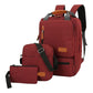 Red 3-Piece Backpack Set – Men’s & Women’s Student Travel Backpack, Casual Backpack, Laptop Bag, Notebook Bag, Computer Bag
