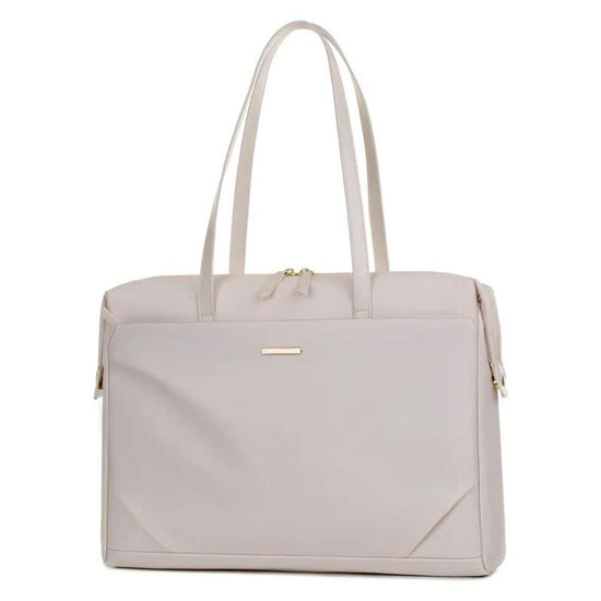 White Women’s Work Tote Bag – New Fashionable Laptop Bag, Large Capacity Business Briefcase, Commute & Office Tote