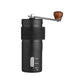 Black Portable Stainless Steel Coffee Grinder - Manual Hand-Cranked Coffee Mill, Heavy-Duty Burr Grinder for Fresh Coffee Beans