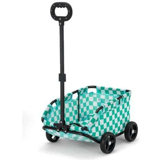 Green Lattice Compact Foldable Pet Stroller for Dogs and Cats - Lightweight Travel Pushchair for Small Pets, Teddy Dogs, and Cats - Portable and Collapsible Pet Buggy for Outdoor Adventures