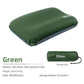 Dark Green Automatic Inflatable 3D Outdoor Sponge Pillow - Portable Camping Travel Neck Cushion, Comfortable Air Mattress for Tent, Versatile Nap Pillow