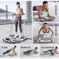 Grey 6-in-1 Multifunctional Fitness Board – Ab Wheel, Automatic Rebound, Fat Burning and Core Strengthening Home Workout Equipment