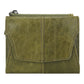 Olive Green Genuine Leather Women&