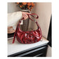 Red Elegant Bowknot Design Shoulder Bag - Chic Underarm Dumpling Bag for Trendy Looks