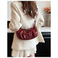 Silver Elegant Bowknot Design Shoulder Bag - Chic Underarm Dumpling Bag for Trendy Looks