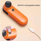 Orange Portable Mini Food Vacuum Sealer - Convenient Household Snack Bag Sealing Machine