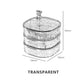 Transparent Three-Layer Rotatable Jewelry Organizer Box – Stylish and Anti-Oxidation Storage for Earrings, Necklaces, and Rings