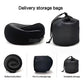 Black Buckle Tape Memory Foam U-Shaped Neck Pillow - Snail Travel Cushion for Airplane, Office Nap, and Travel - Adjustable with Magnetic Therapy Cloth