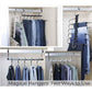 2 PCS Black Stainless Steel Foldable Pants Hanger – Multi-Layer Non-Slip Closet Organizer for Clothes and Trousers