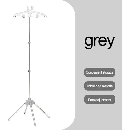 Grey Adjustable Foldable Garment Steamer Stand - Independent Support for Home Use