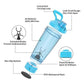 Pink Portable Electric Shaker Bottle without LED Light, 550ml Sports Protein Mixer Cup for Gym and Travel