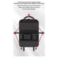 Black Car Seat Back Organizer with Foldable Tray, Leather Backseat Storage Bag, Multi-Pocket Vehicle Organizer