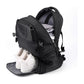 Black Large Capacity Sports Backpack, Waterproof Basketball & Soccer Bag, Separate Shoe Compartment, Student Backpack