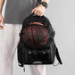 Black Large Capacity Sports Backpack, Waterproof Basketball & Soccer Bag, Separate Shoe Compartment, Student Backpack