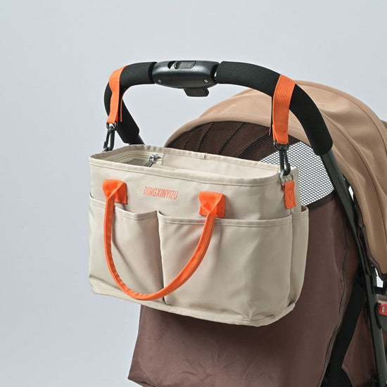 Khaki Multi-Function Diaper Bag with Insulated Lining, Large Capacity Mommy Bag, Shoulder & Crossbody Baby Bag