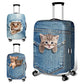 L 25-28 Inch Elastic Luggage Cover with Zipper, Travel Suitcase Protector, Scratch Resistant Luggage Cover