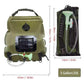 Black Portable Solar Camping Shower Bag, Foldable 20L Outdoor Water Storage Bag with Temperature Display for Easy Use