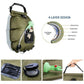 Black Portable Solar Camping Shower Bag, Foldable 20L Outdoor Water Storage Bag with Temperature Display for Easy Use