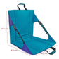 Blue Portable Outdoor Camping Seat Pad with Backrest, Foldable & Waterproof Concert Cushion, 600D Oxford Fabric, Ideal for Hiking & Picnics