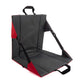 Black And Red Portable Outdoor Camping Seat Pad with Backrest, Foldable & Waterproof Concert Cushion, 600D Oxford Fabric, Ideal for Hiking & Picnics