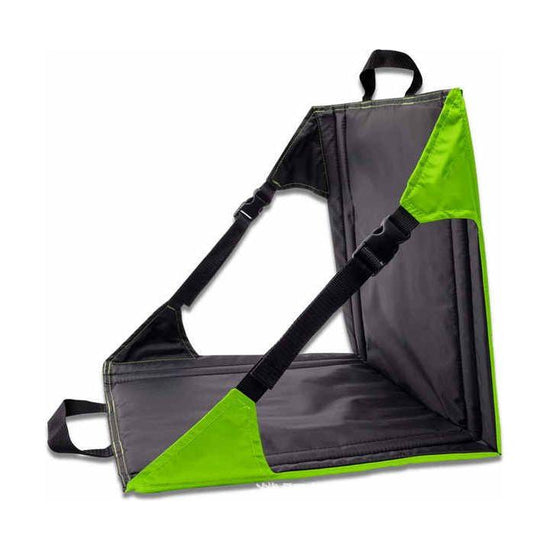 Green And Black Portable Outdoor Camping Seat Pad with Backrest, Foldable & Waterproof Concert Cushion, 600D Oxford Fabric, Ideal for Hiking & Picnics