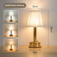 Gold Creative LED Rechargeable Table Lamp | 3 Adjustable Light Modes | Touch Control | USB Charging | Modern Atmosphere Light for Bar, Restaurant, Cafe, and Home Decor