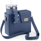 Blue Portable Beverage Bottle Cup Holder Bag | Trendy Crossbody Design for Daily Commute(No water cup)