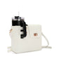 White Portable Beverage Bottle Cup Holder Bag | Trendy Crossbody Design for Daily Commute（No water cup）
